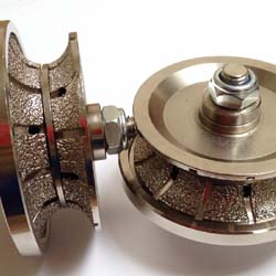 20mm Full Bullnose Profiling Wheel - Vacuum Brazed Diamond Router Bits 